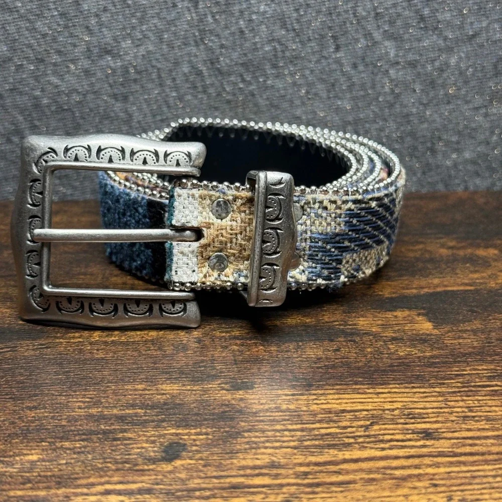 Elite Fresno California Southwestern Woven Patchwork Belt Size Large Western